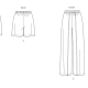B7000 pants and shorts line art