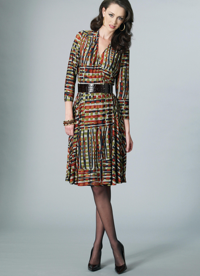 wrap flare gown