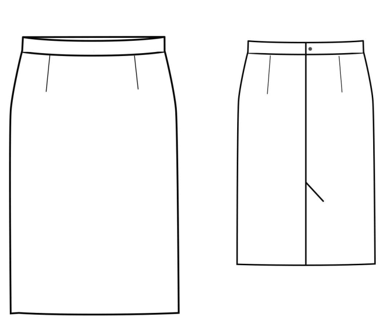 Classic Straight Skirt | Textillia