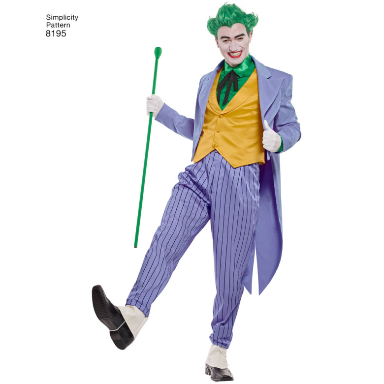 8195 | Men's . Comics Joker Costume | Textillia