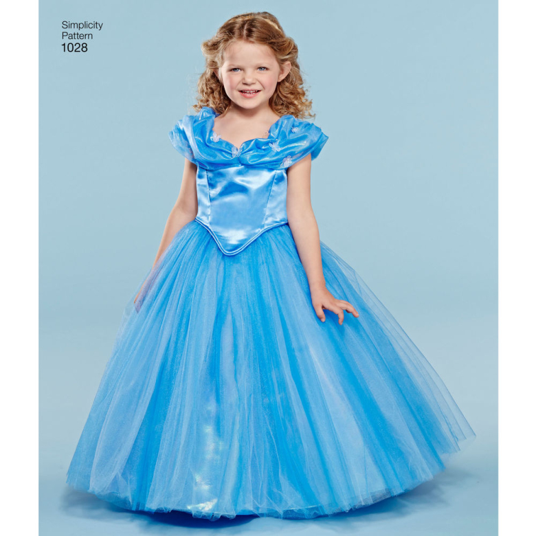 1028 | Disney Cinderella Costume for Child and 18 inch Doll | Textillia