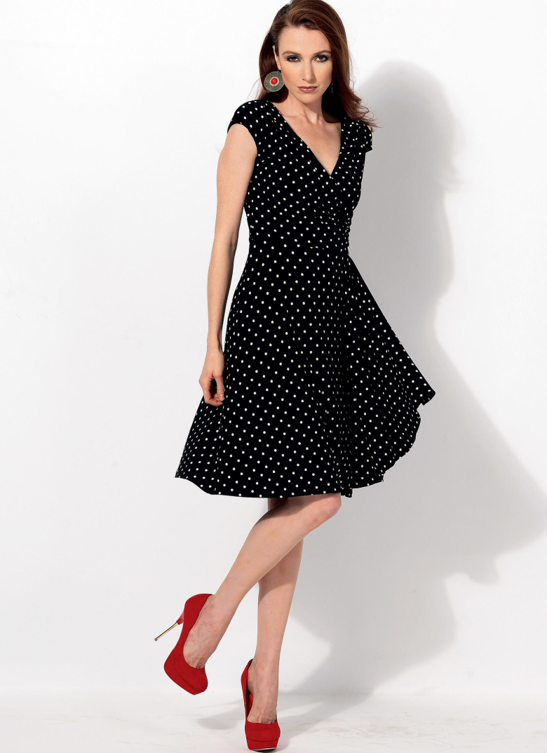 Download M6713 | Misses'/Women's Mock-Wrap Dresses | Textillia