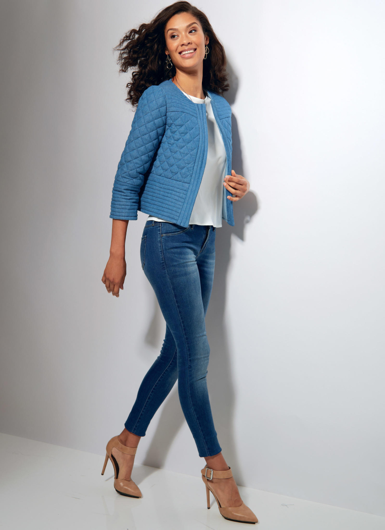M7549 | Misses' Open-Front, Banded Jackets with Yokes | Textillia