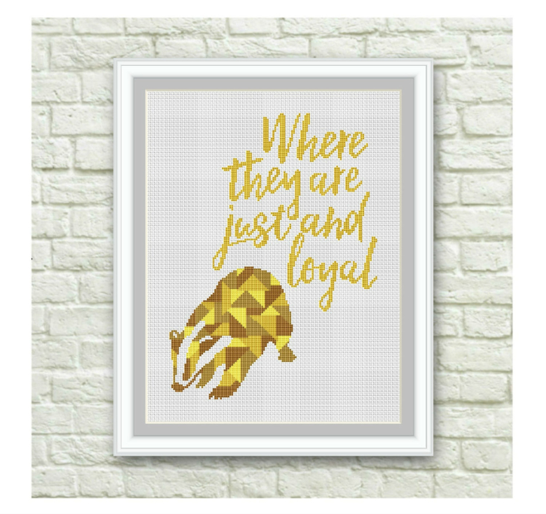 Hufflepuff Cross Stitch Pattern | Textillia