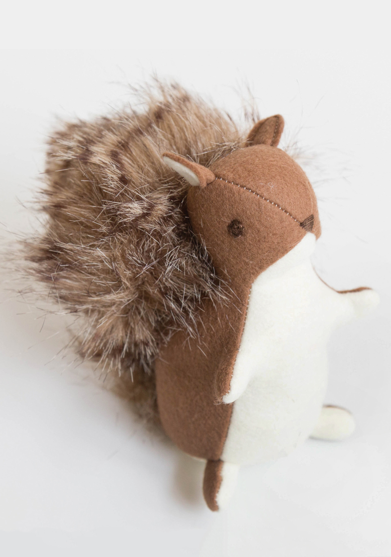 fluffy squirrel toy