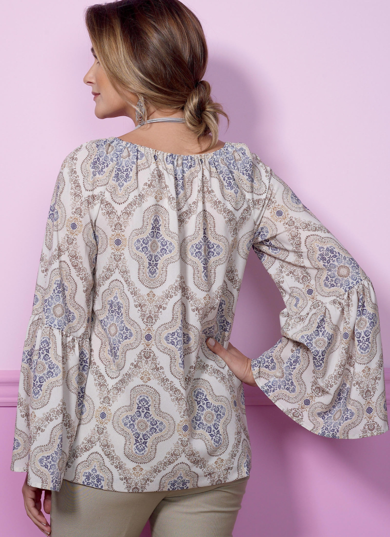 B6455 Misses' Gathered, Raglan Sleeve Tops Textillia