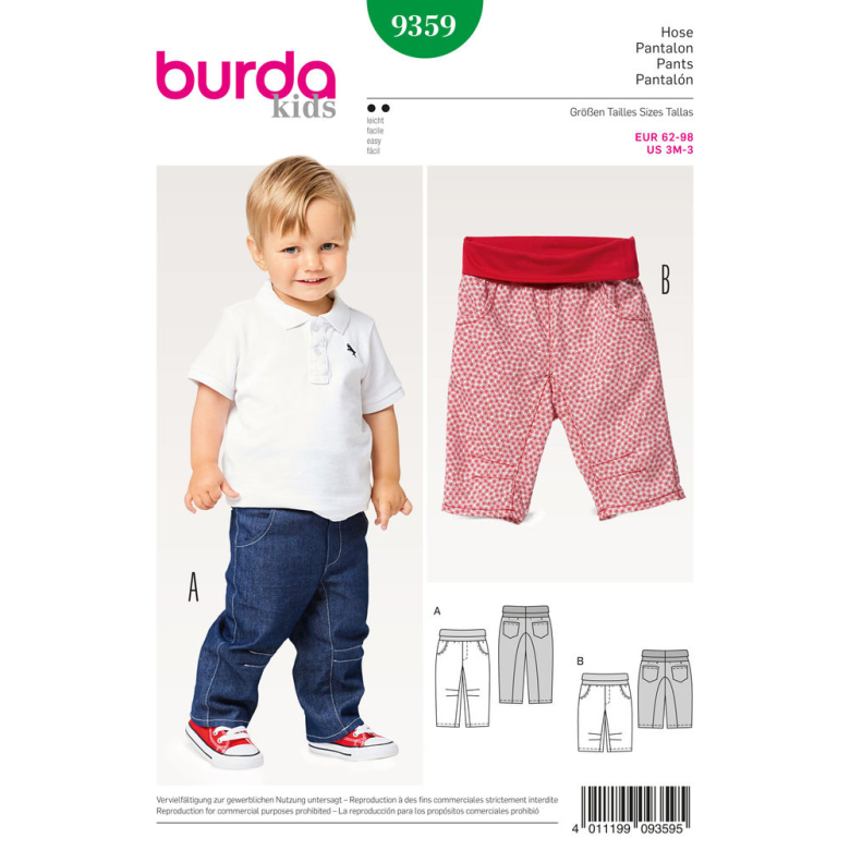 B9359 | Baby Elastic Waistband Pants | Textillia