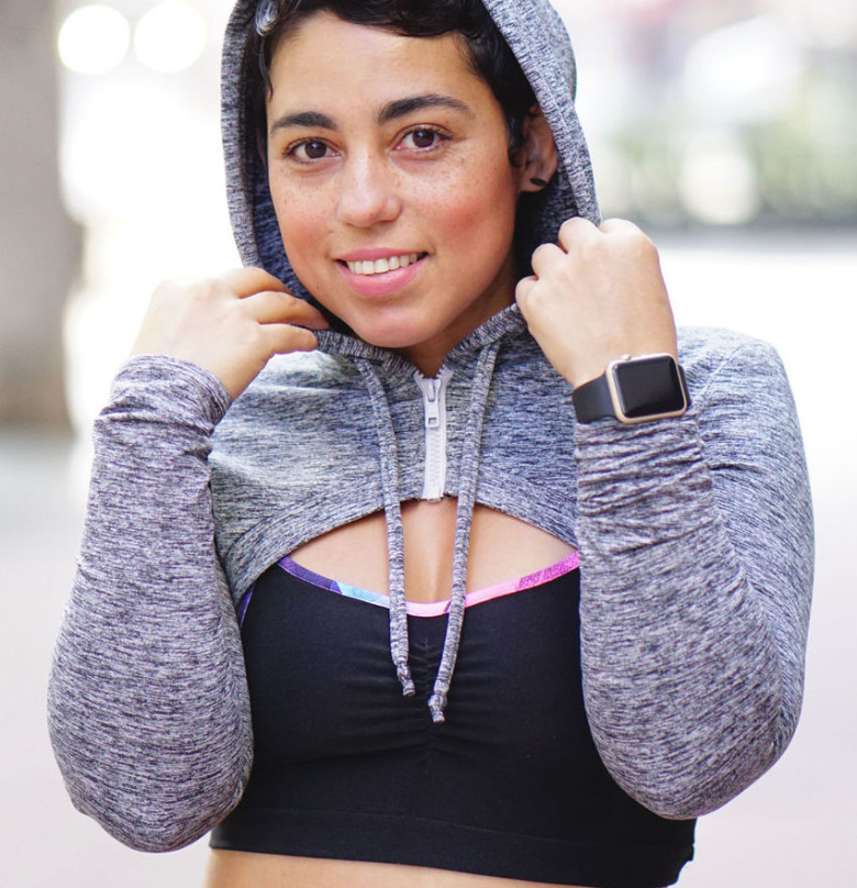hoodie sports bra