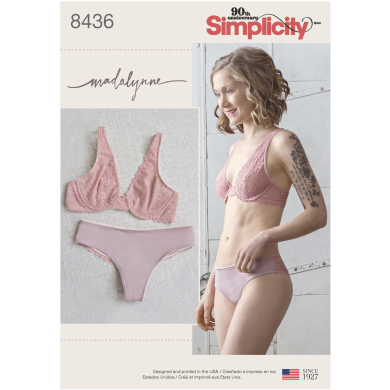 Sewing Patterns for Womens Underwire Bras & Panties by Madalynne