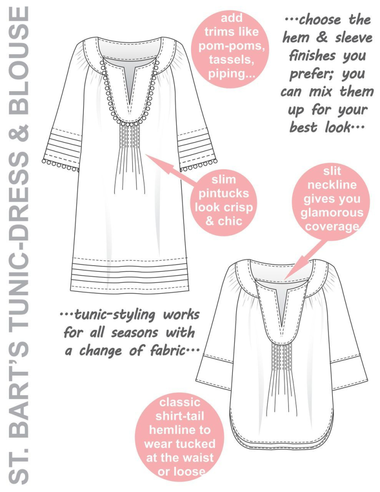 HP1218 | Weekender St. Bart's Tunic-Dress & Blouse | Textillia