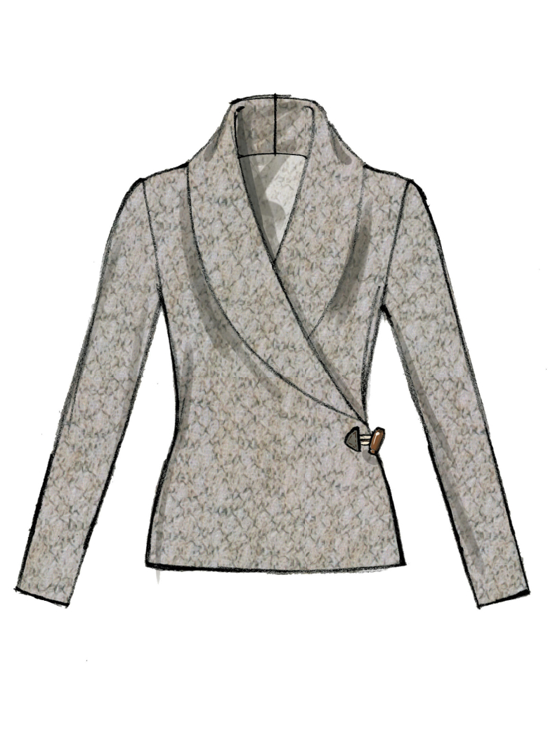 M7016 | Misses' Shawl Collar Tops and Dresses | Textillia