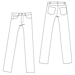 M983 | Men's Jeans Pattern | Textillia