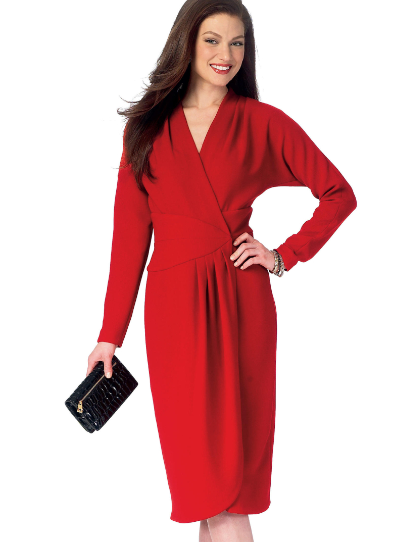 M6986 | Misses' Dolman-Sleeve Wrap Dresses | Textillia