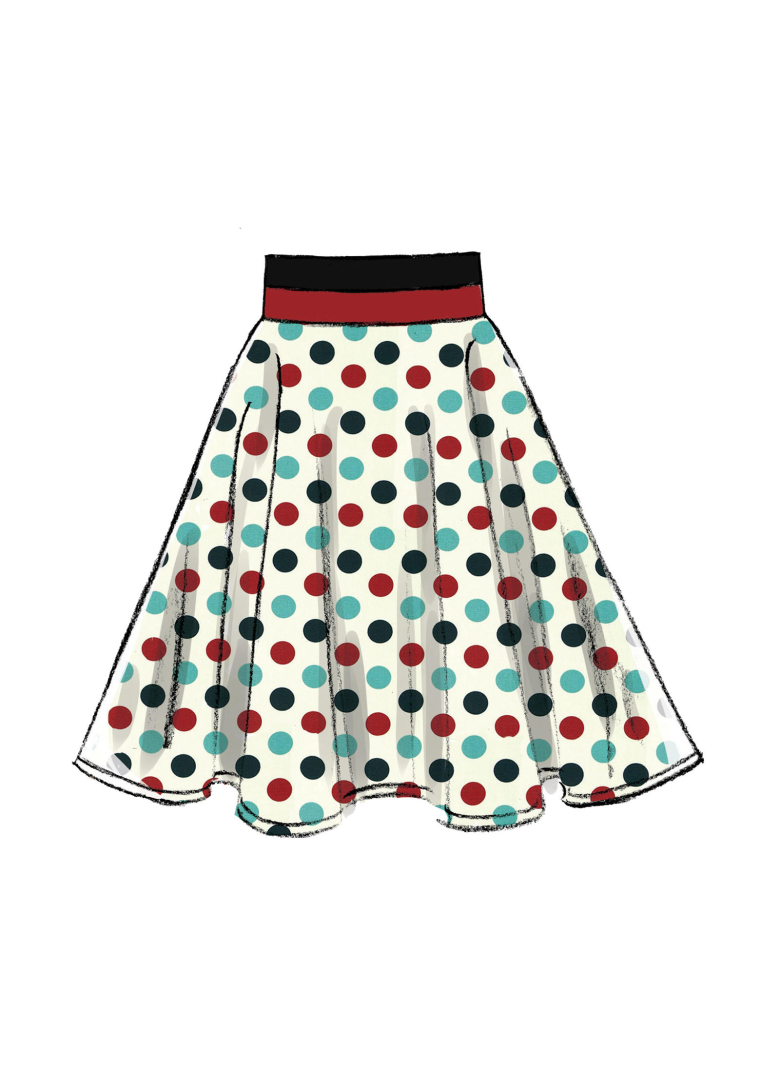 M7197 | Misses' Flared Skirts | Textillia