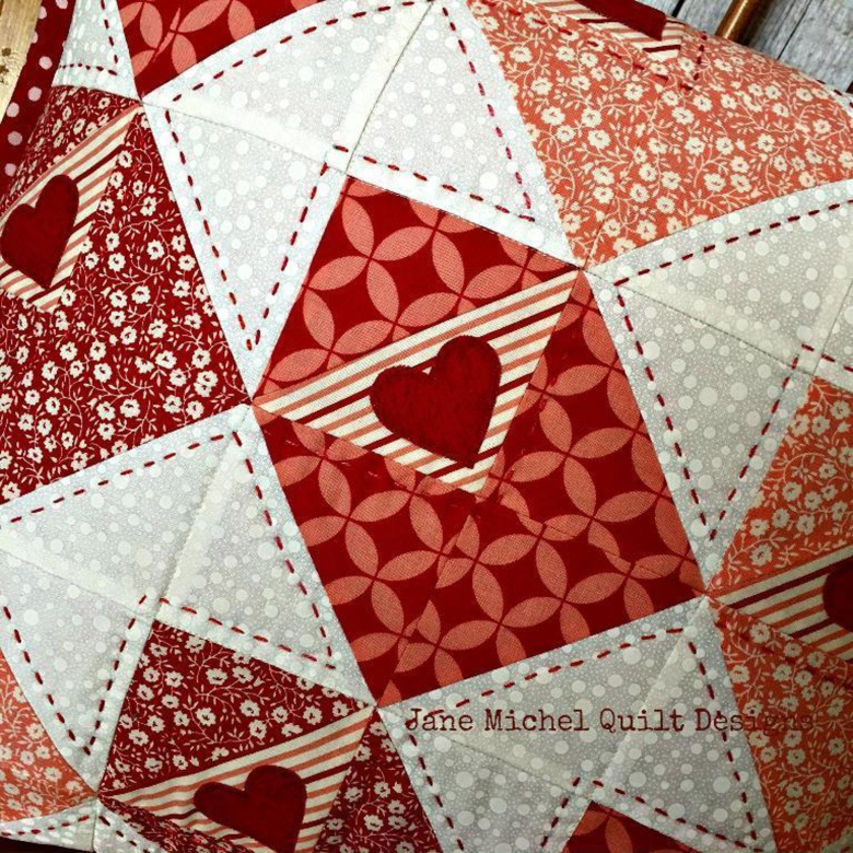Valentine Love Notes Pillow Cover and Mini Quilt | Textillia