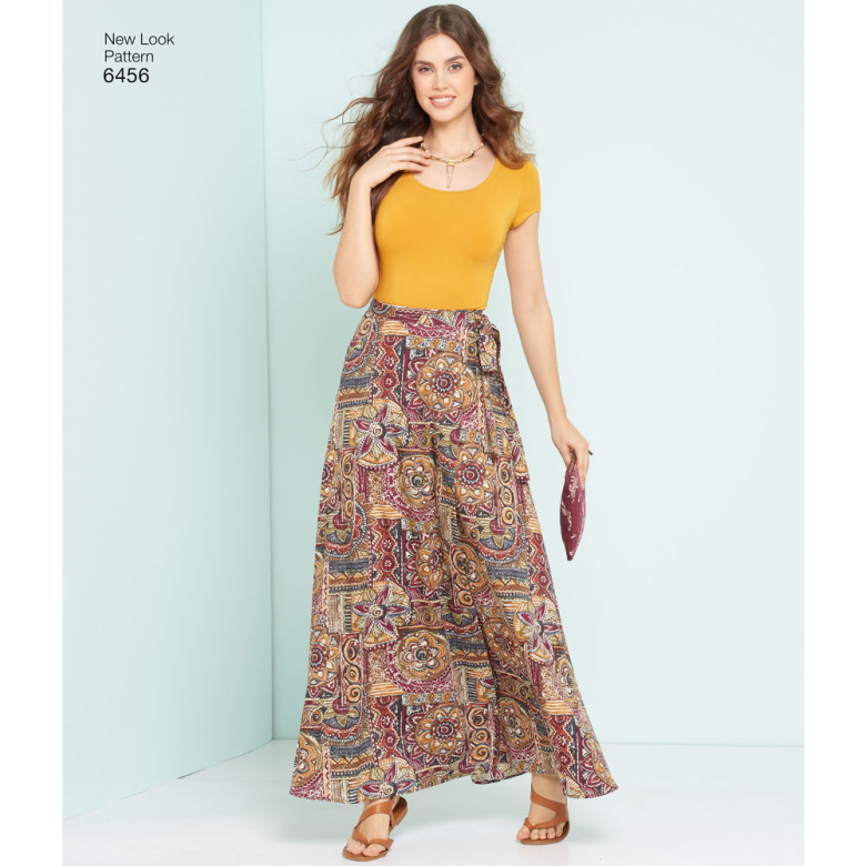 6456 | Misses' Easy Wrap Skirts in Four Lengths | Textillia