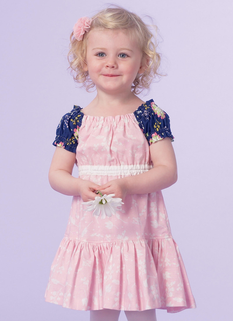 M7178 | Toddlers'/Children's Gathered Top, Dress and Pants | Textillia