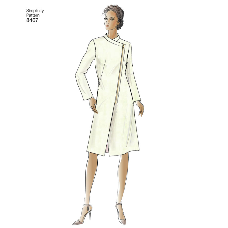 8467 | Misses' Coat or Jacket with Neckline Variations | Textillia