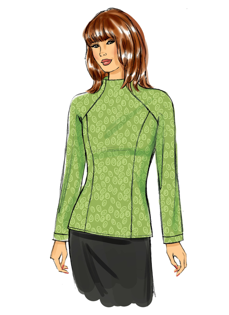 B6134 | Misses' Swan-Neck Tops | Textillia