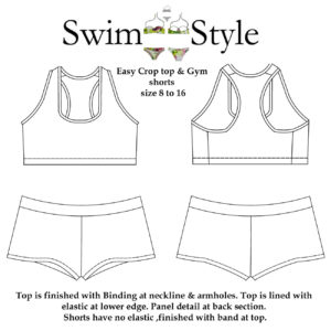 >Easy Crop Top Gym Shorts Textillia