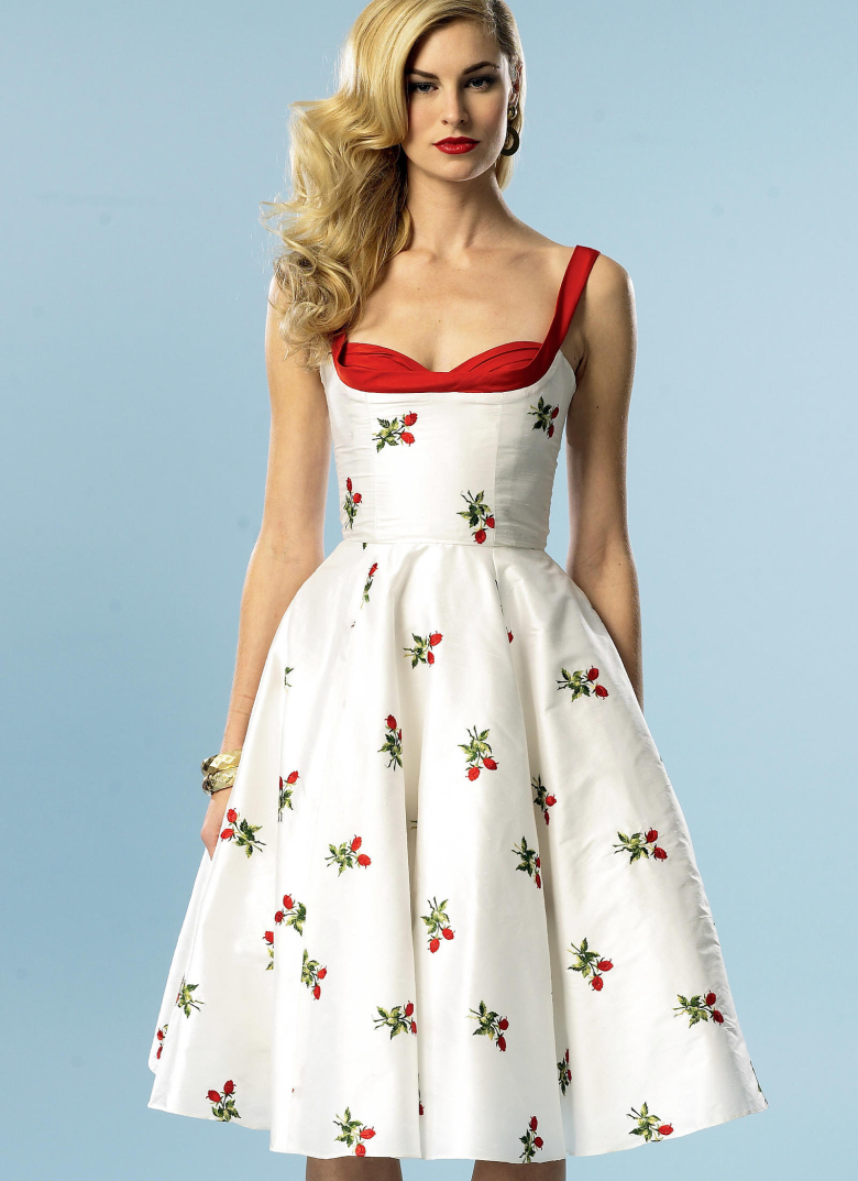 B5882 | Misses' Sweetheart-Neckline Dresses | Textillia