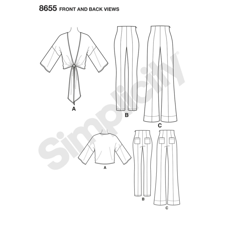 【楽天最安値に挑戦】 S8655 G Mimi by Top Tie and Pants High-Waisted Misses' | クラフト・布製品