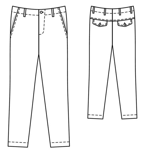 Men's Linen Trousers 06/2018 #129 | Textillia