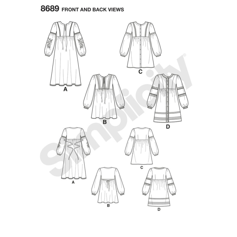 8689 | Misses' Dresses | Textillia