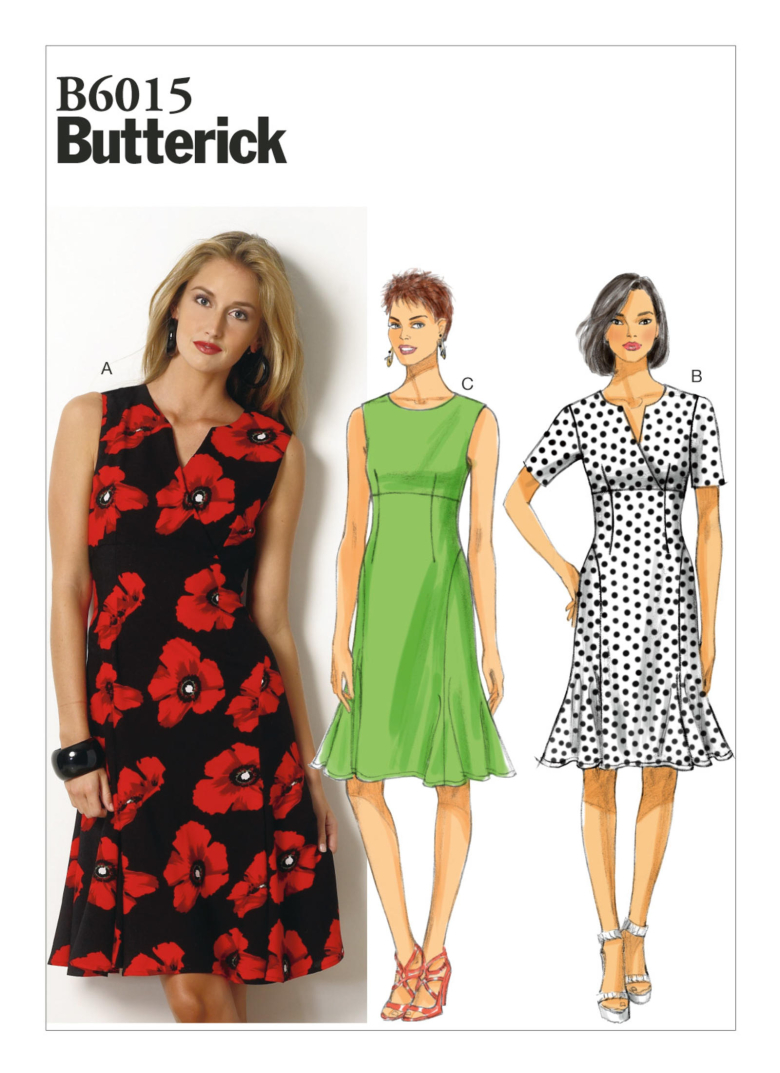 B6015 Misses Empire Waist Dresses Textillia b6015-misses-empire-waist-dresses-textillia