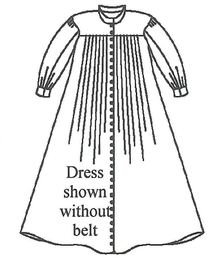 120, 1840s-1860 Ladies' Pleated Wrapper, Morning Dress, Work Dress and Maternity  Dress