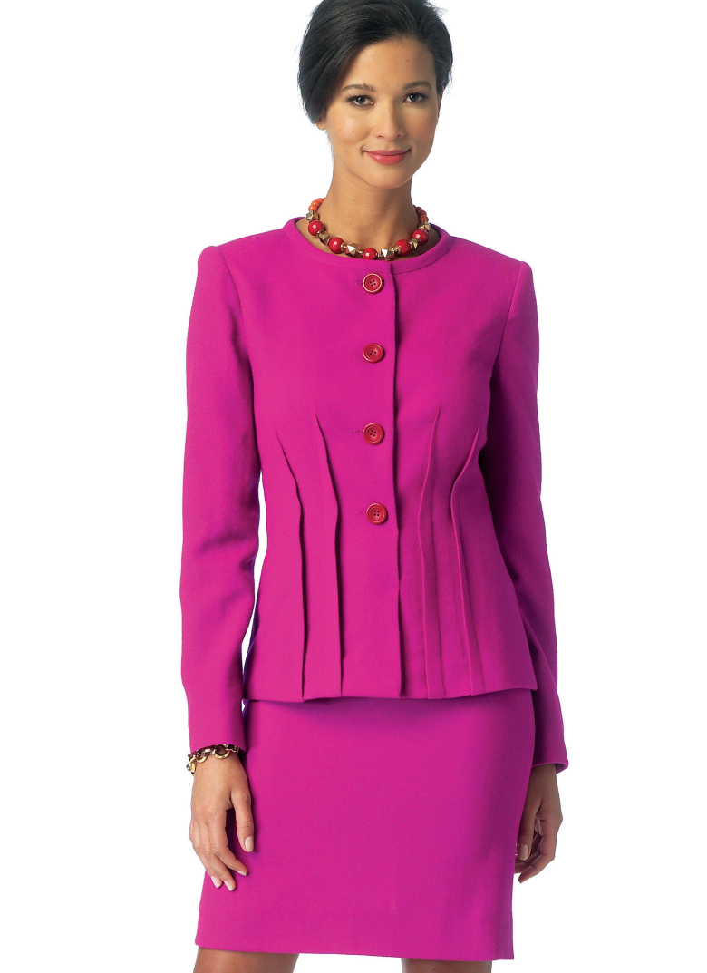 B6184 | Misses' Inverted-Dart Jacket, Top, Dress and Skirt