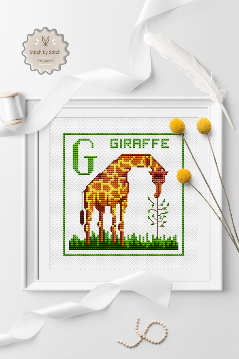 Cross Stitch Pattern Giraffe Textillia