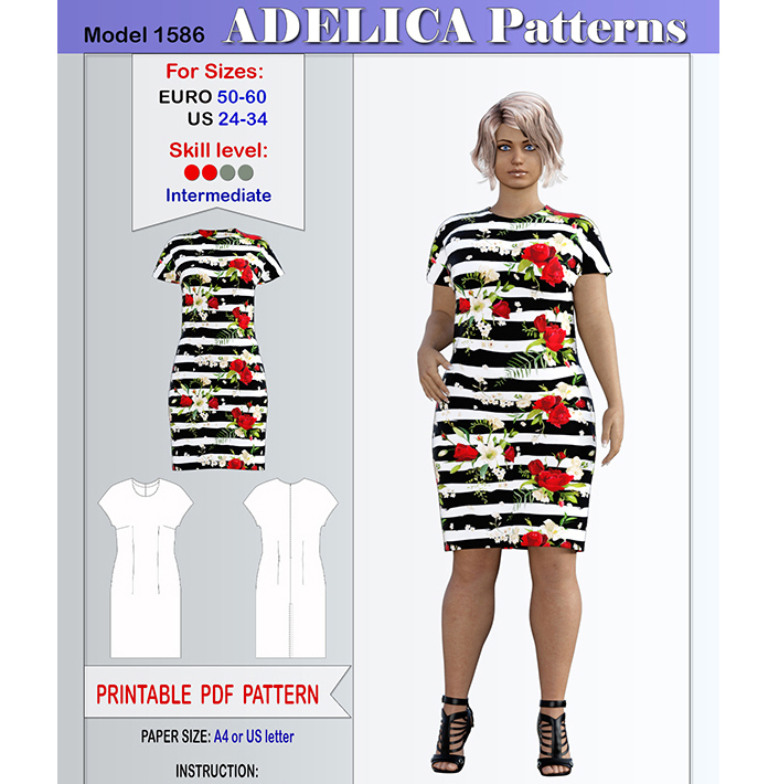 Plus size Dress Sewing Pattern | Textillia