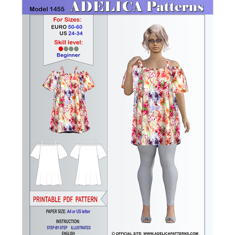 Plus size Tunic Sewing Pattern | Textillia