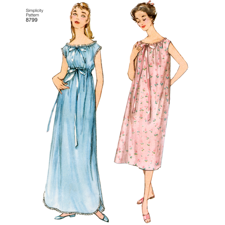 1950's style cheap nightgowns