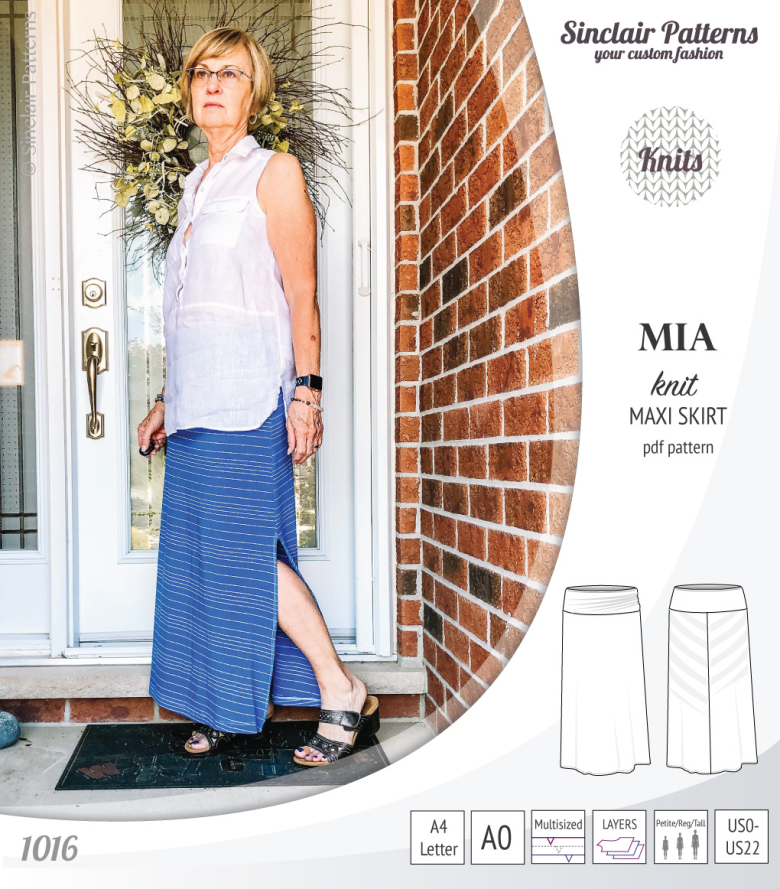 Ruched knit top skirt pattern