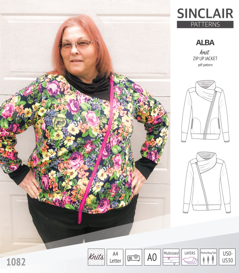 Alba Zip Up Knit Asymmetrical Jacket | Textillia Alba Zip Up Knit Asymmetrical Jacket | Textillia