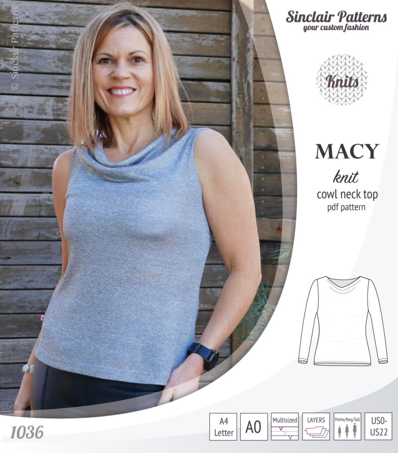 Macy's cowl neck sales tops