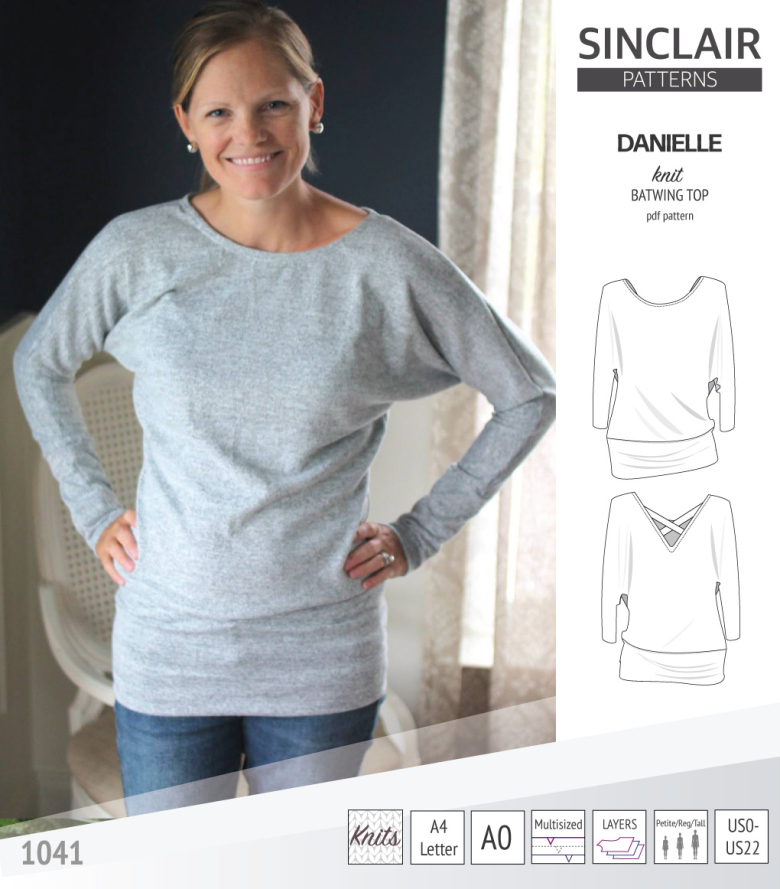 Batwing knit top 2025