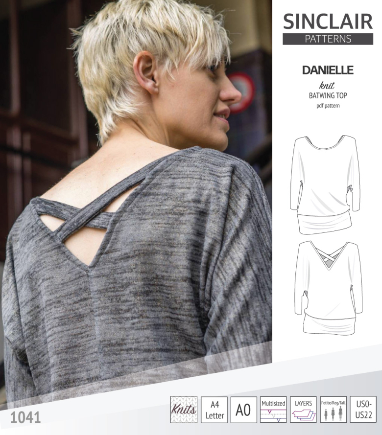 Batwing knit top best sale