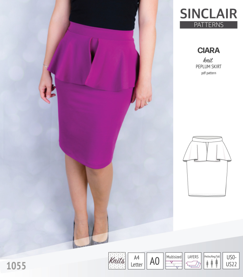 Pencil peplum skirt hot sale
