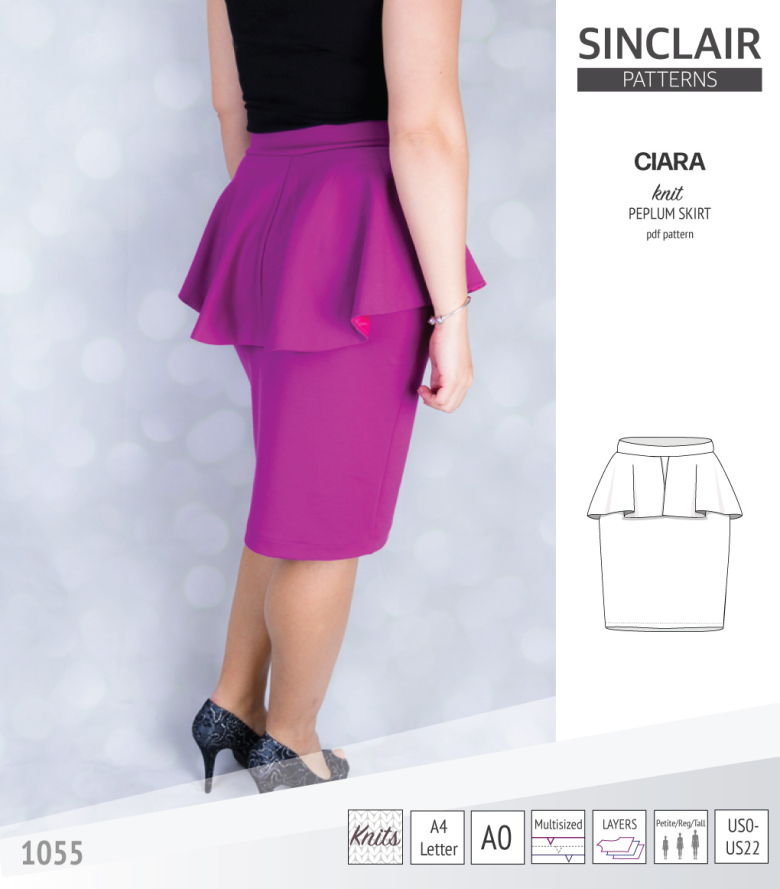 Peplum pencil skirt sale