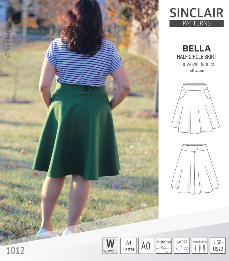 Circle skirt with pockets top