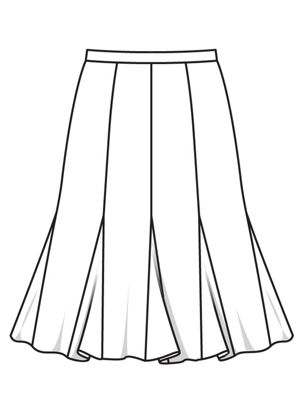 Plus size sewing pattern skirt PDF