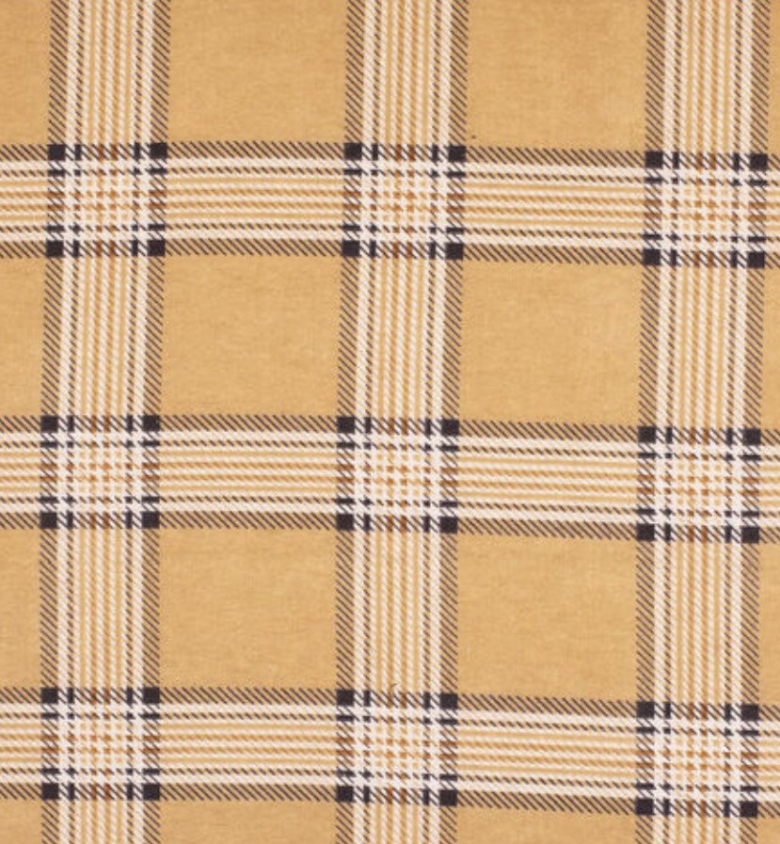 Joann Fabrics Super Snuggle Flannel Tan Plaid print