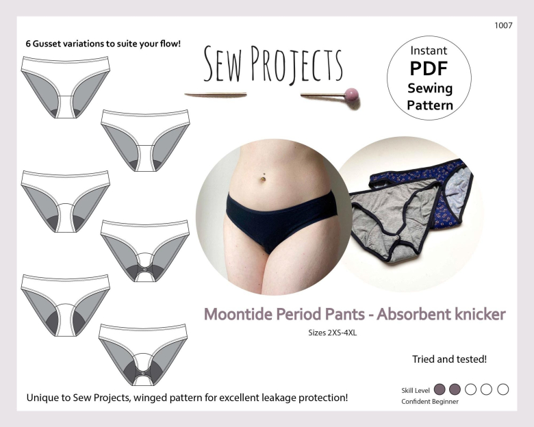 Moontide period pant digital pattern