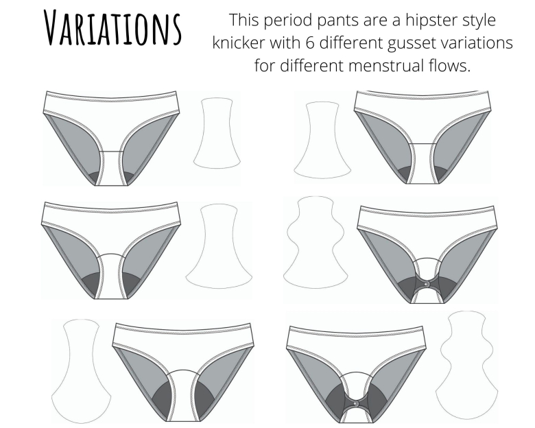 Moontide period pant digital pattern pattern variations