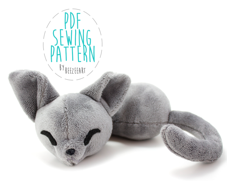 Sleeping Cat Stuffed Animal Sewing Pattern