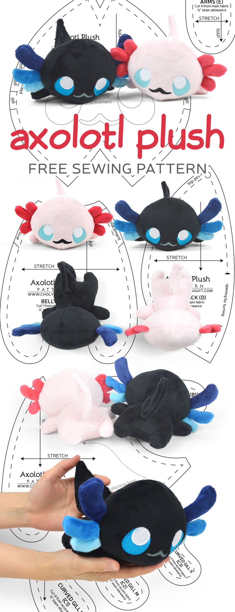 Axolotl Plush Textillia