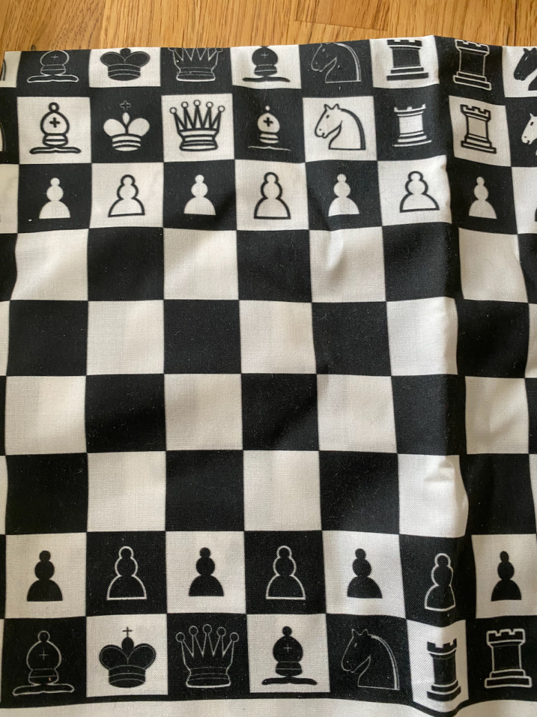 Chess board in black and white